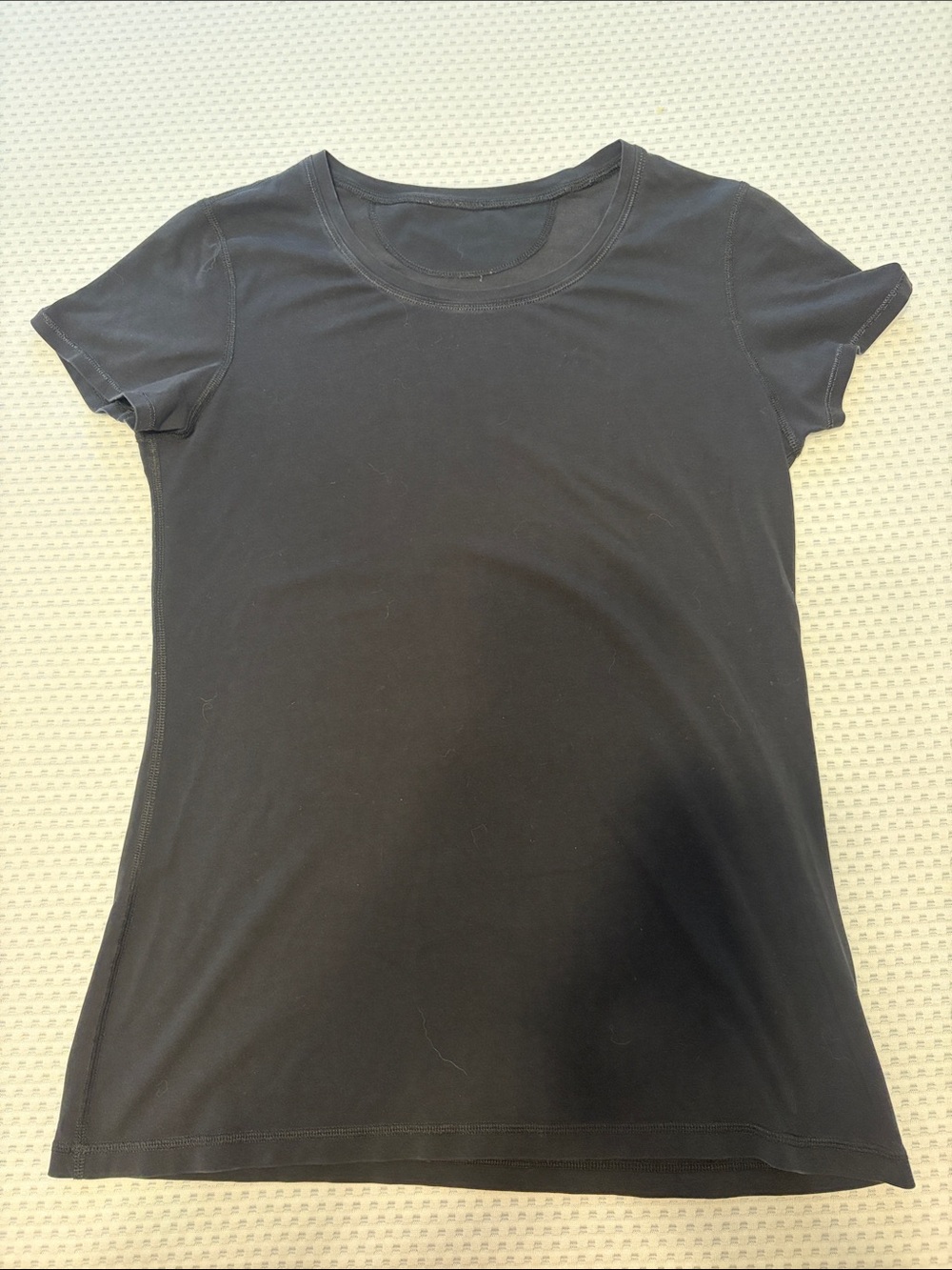 lululemon athletica Black Short Sleeve Slim Crew Tee